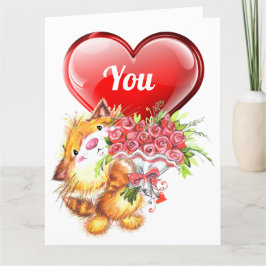 Cartão De Agradecimento Love Big Card e Amizade