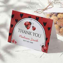 Cartão De Agradecimento Love bug Thank You Card