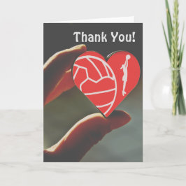 Cartão De Agradecimento Love Heart Netball Obrigado