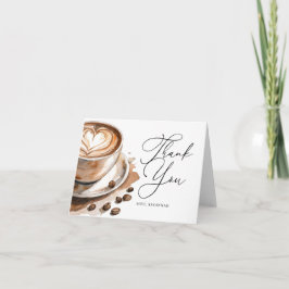 Cartão De Agradecimento Love is Brewing Coffee Bridal Shower