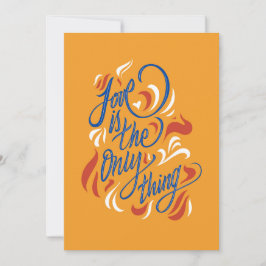 Cartão De Agradecimento Love is the only thing -
