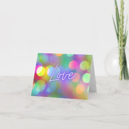 Cartão De Agradecimento Love Lights