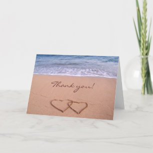 Cartão De Agradecimento Love on the Beach Thank you Card