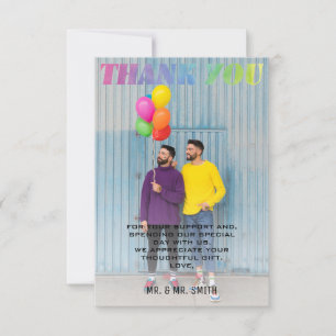 Cartão De Agradecimento Love Wins Watercolor Rainbow Photo