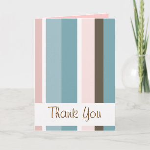 Cartão De Agradecimento Lovely stripes - Thank You - Customize