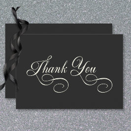 Cartão De Agradecimento Lua Vitoriana Escura e Casamento Sol