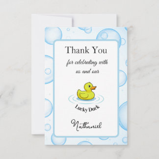 Cartão De Agradecimento Lucky Duck Thank You Card Kids Birthday