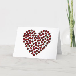 Cartão De Agradecimento Lucky in Love Ladybird Heart Dia de os namorados