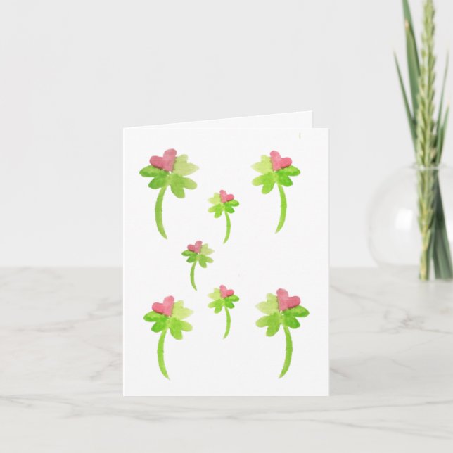 Cartão De Agradecimento Lucky Valentine's Day Card (Frente)