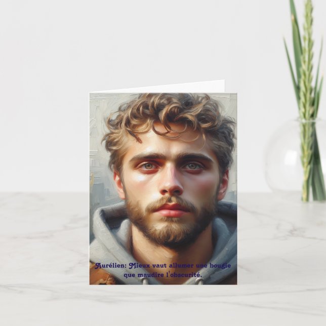 Cartão De Agradecimento Lueur d’Espoir, carte pour tous (Frente)