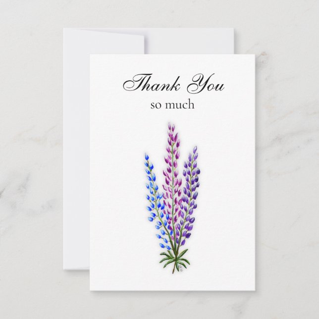 Cartão De Agradecimento Lupine Note Card (Frente)