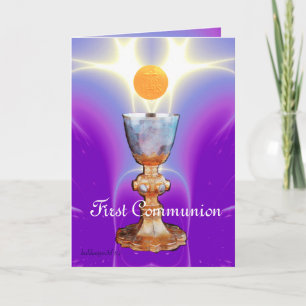 Cartão De Agradecimento LUZ ESPIRITUAL 1ª Comunhão / Batismo