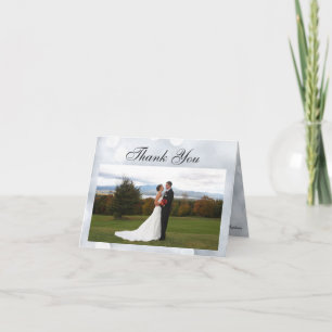 Cartão de Agradecimento Luzes Brilho Neve