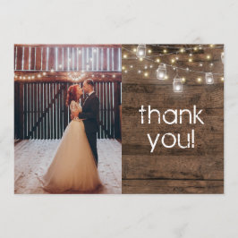 Cartão De Agradecimento Luzes Rústicas Modernas em Potes de Pedra