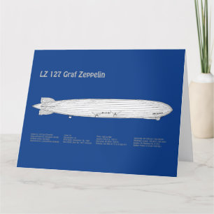 Cartão De Agradecimento LZ 127 Graf Zeppelin - Planos de Impressão de Aero