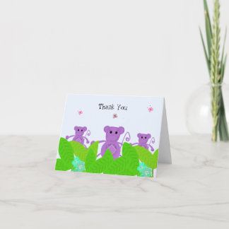 Cartão De Agradecimento Macaco Roxo Obrigado