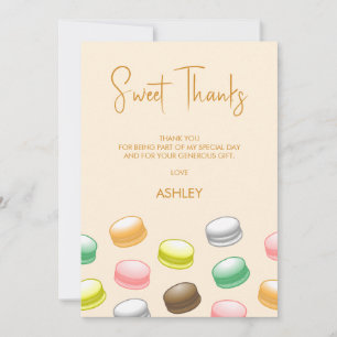 Cartão De Agradecimento Macarons Sweet 16