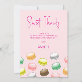 Cartão De Agradecimento Macarons Sweet 16