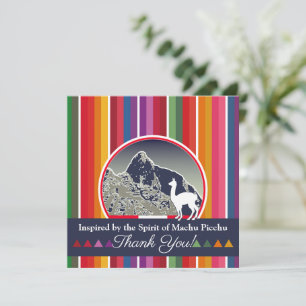 Cartão De Agradecimento Machu Picchu Místico Design de Viagem Inspirado no