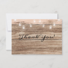 Cartão De Agradecimento Madeira rosa russa e candeeiros