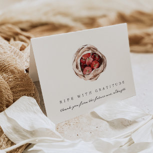 Cartão De Agradecimento "Maduro de Gratidão" Chuveiro de Noiva de Feira de