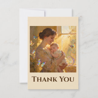 Cartão De Agradecimento Mãe Abraçando Seu Bebê - Dia das Mães