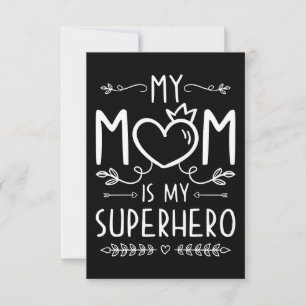 Cartão De Agradecimento Mãe Dando Presente Minha Mãe É Minha Super-Her