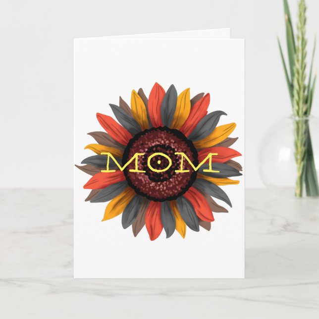 Cartão De Agradecimento Mãe design Sunflower (Frente)