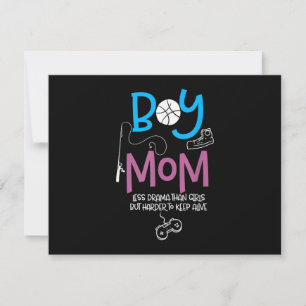 Cartão De Agradecimento Mãe Engraçada de Meninos Mãe Orgulhosa Feliz Dia d