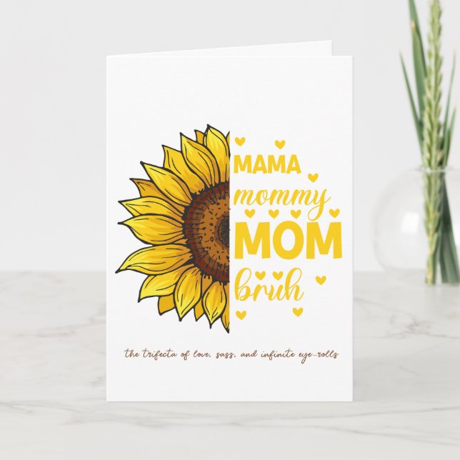 Cartão De Agradecimento Mãe, Mamãe, Dia de as mães da mamãe BRUH (Frente)