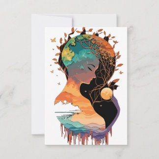 Cartão De Agradecimento Mãe Terra bela design