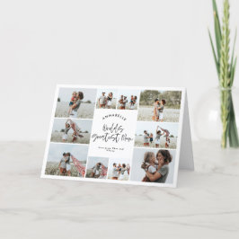 Cartão De Agradecimento Mãe tipografia elegante, multifotografia mínima mo