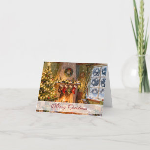 Cartão De Agradecimento Magia da Lareira de Natal Aconchegante