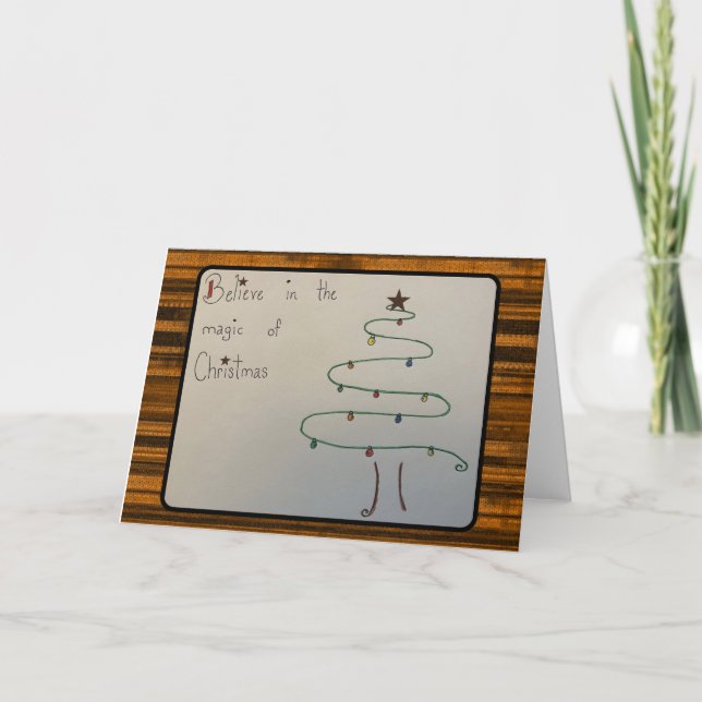 Cartão De Agradecimento Magia do Natal (Frente)