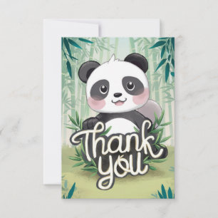 Cartão De Agradecimento Magic Bamboo Panda