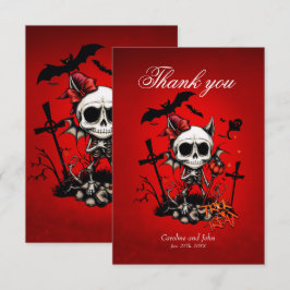 Cartão De Agradecimento Mágica de abóbora e diversão óssea.