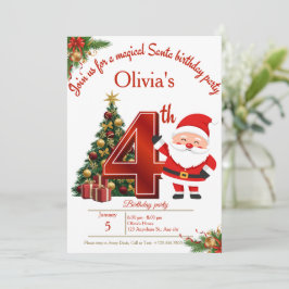 Cartão De Agradecimento Magical Christmas Birthday Card for Girls