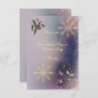 Cartão De Agradecimento Magical Christmas Glow Birthday Thank you card