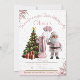 Cartão De Agradecimento Magical Santa Birthday Invitation – 1st Birthday