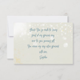 Cartão De Agradecimento Mágico aniversário infantil de unicórnio cintilant