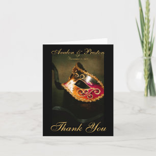 Cartão De Agradecimento Magnificent Masqurade Mask Thank You Note Card