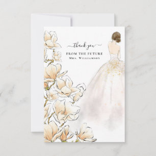 Cartão De Agradecimento Magnolia Bride Future Sra.
