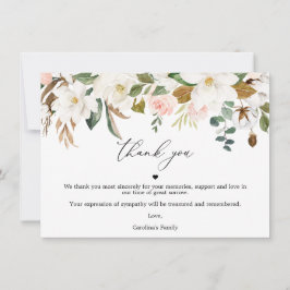 Cartão De Agradecimento Magnolia Cotton Celebração Da Vida