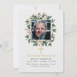 Cartão De Agradecimento Magnolia Simpatia Floral Foto Funeral