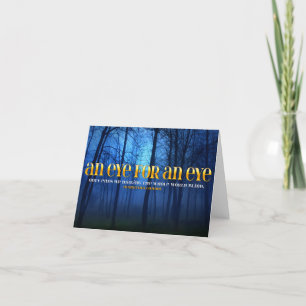 Cartão De Agradecimento Mahatma Gandhi, citação inspiracional "Olho por Ol