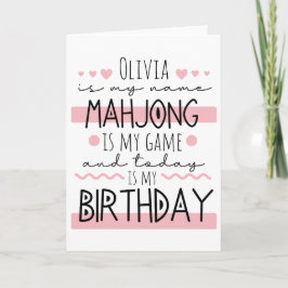 Cartão De Agradecimento Mahjong Birthday personalizado