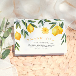 Cartão de agradecimento Main Squeeze Lemon Bridal 