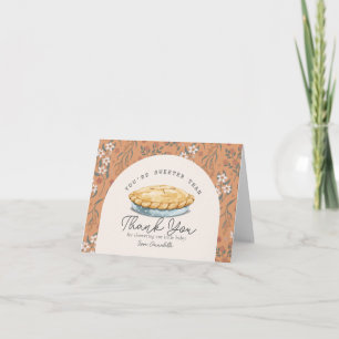 Cartão De Agradecimento Mais Doce que Torta Laranja Floral Chás de Bebê