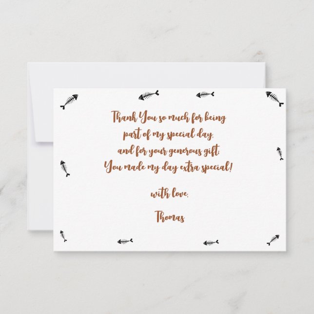 Cartão De Agradecimento mal podemos acreditar aniversário do garoto (Frente)