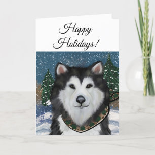 Cartão De Agradecimento Malamute do Alasca